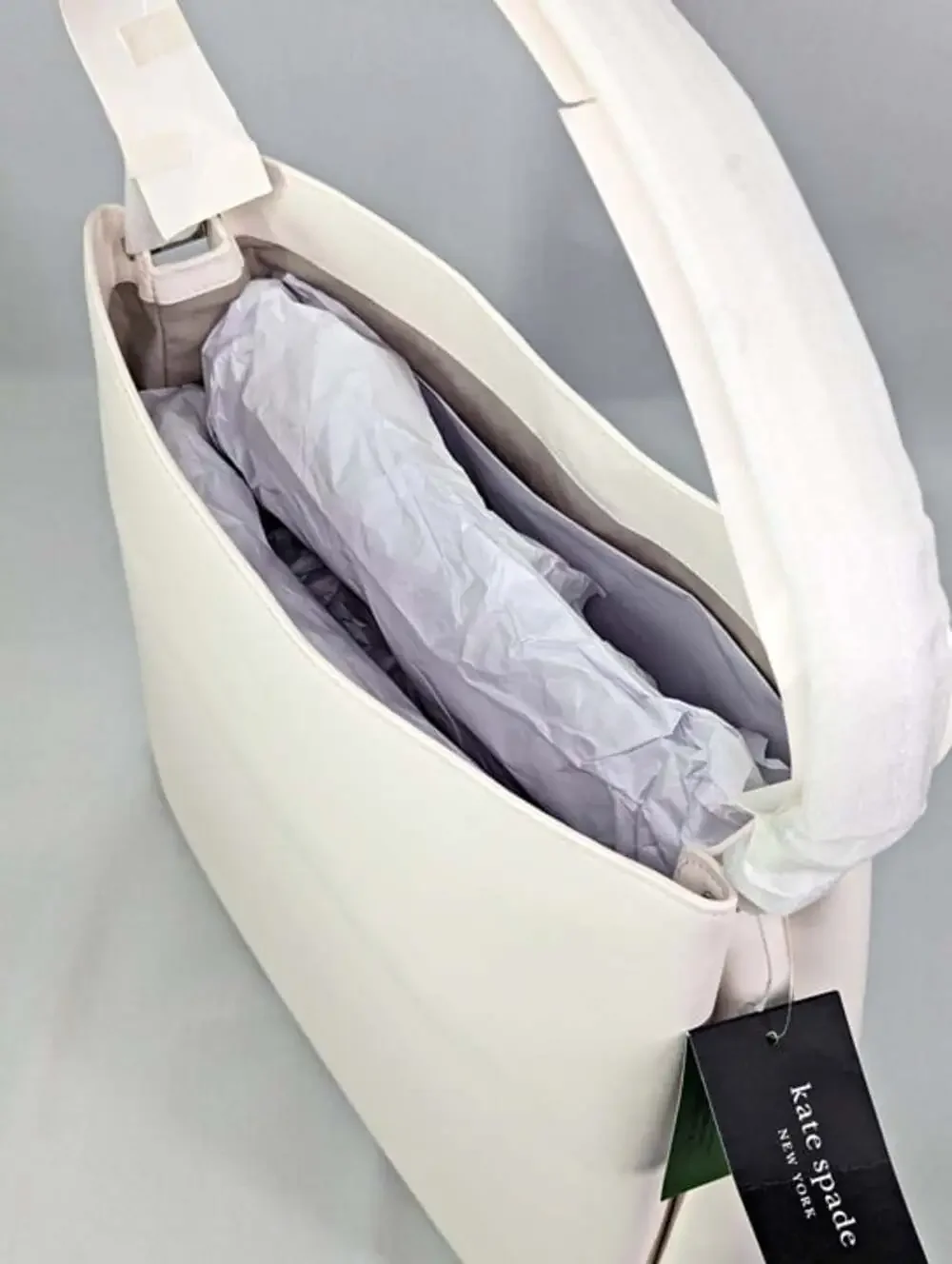Kate Spade New York Grace Medium Leather Hobo Bag Cream (MSRP $398)